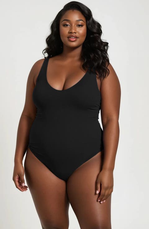 Plus Size Mila One-Piece Swimsuit With Built-In Bra and Tummy Control