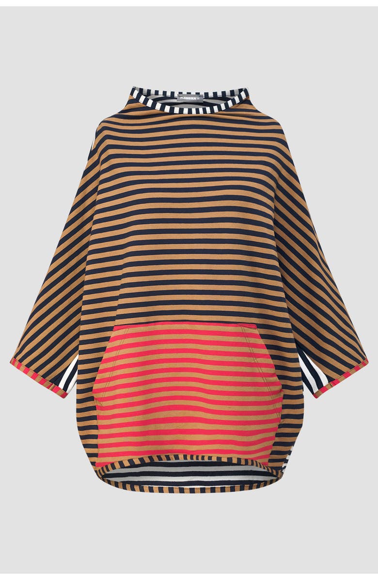 Alembika Mixed stripes mock neck top, Alternate, color, 
