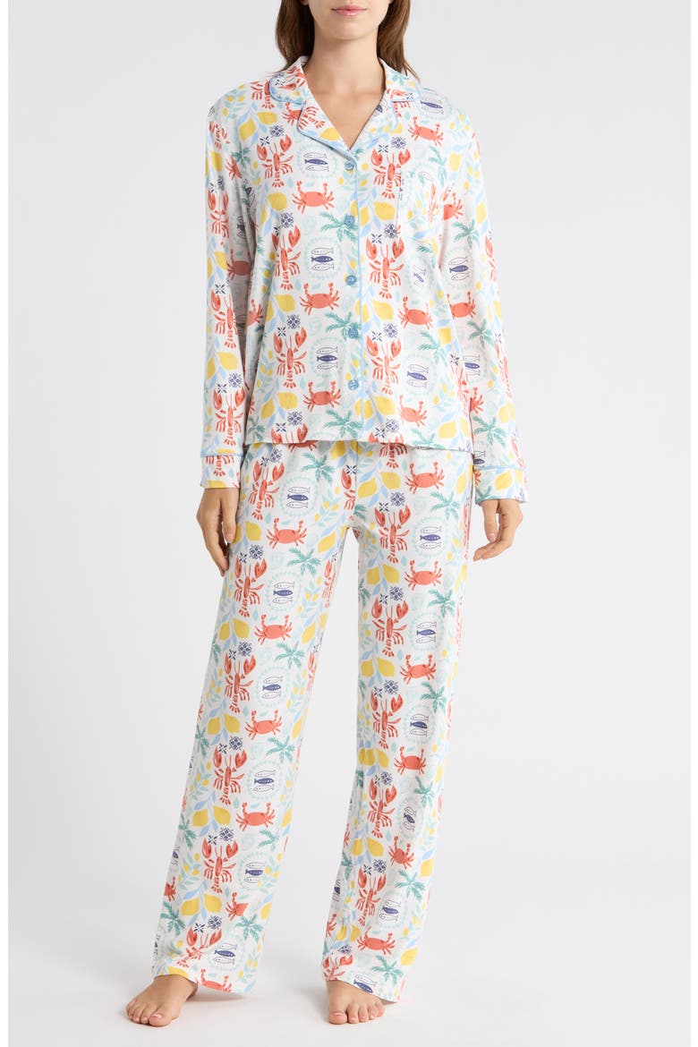 Cloud Jersey Pajamas, Main, color, IVORY