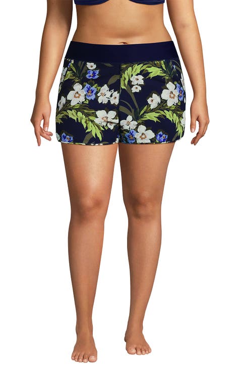 3" Quick Dry Elastic Waist Board Shorts Swim Cover-up Shorts with Panty