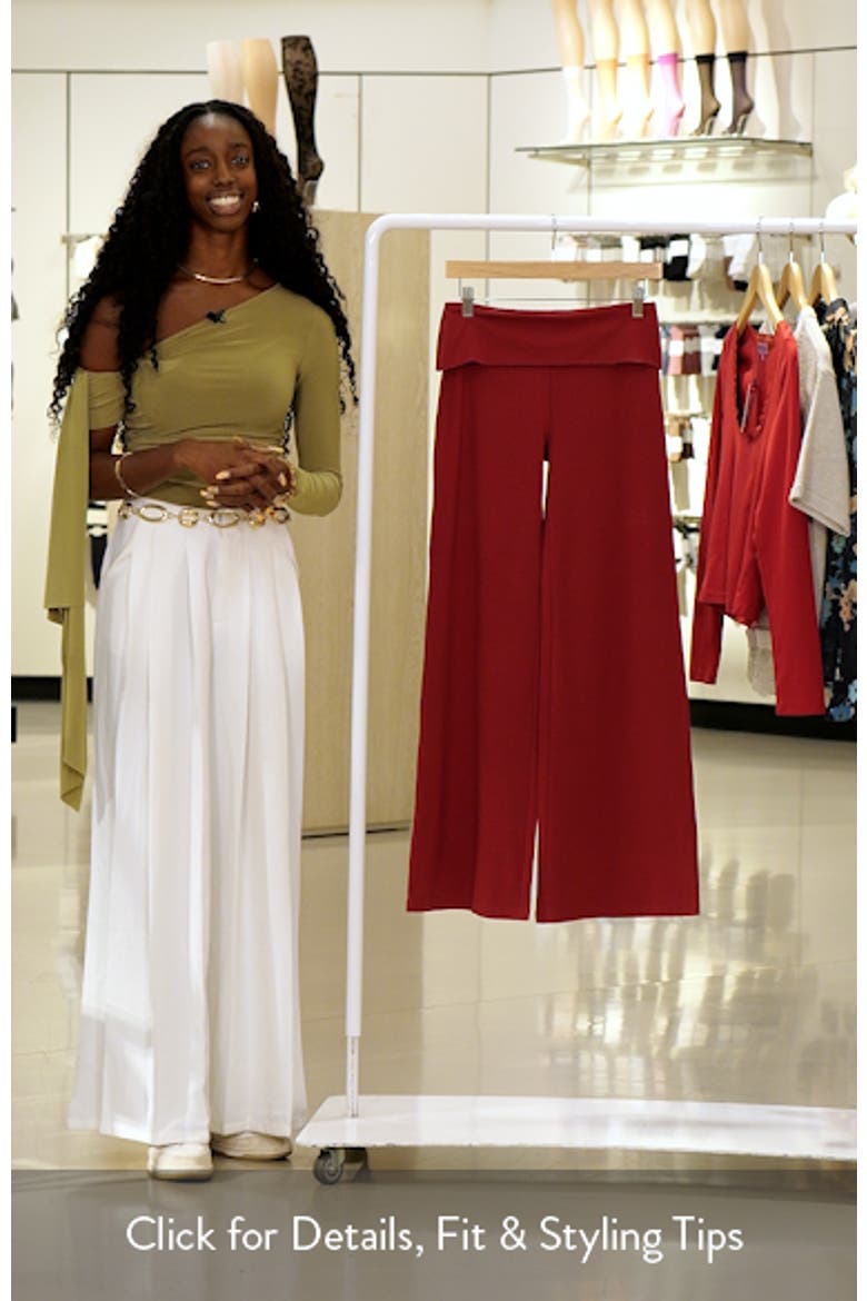 Wide Leg Foldover Pants video