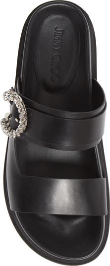 Marga Crystal Buckle Flat Sandal