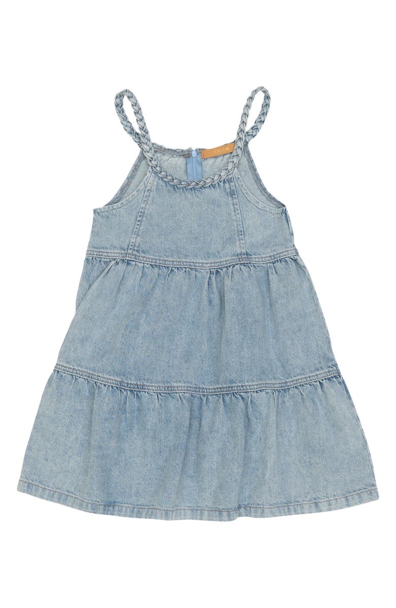 Joe's Jeans Kids' Tiered Denim Dress, Main, color, Bleach Wash