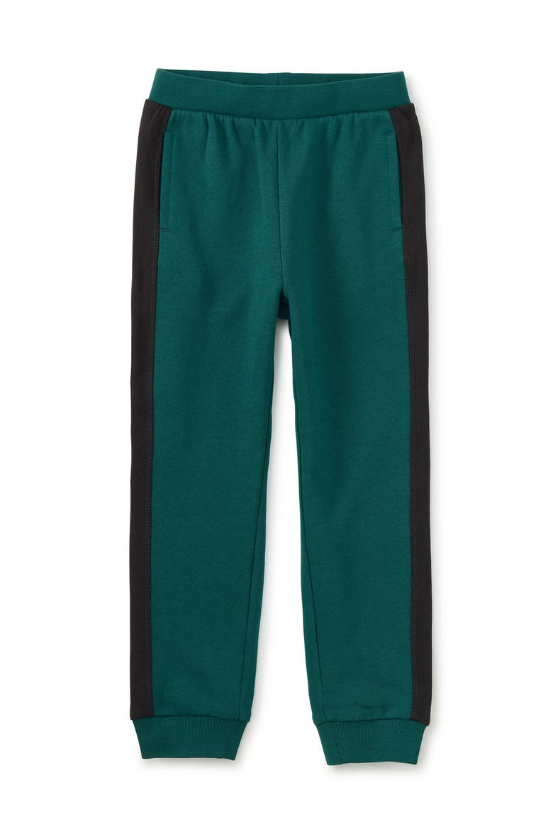 Colorblock Stripe-Out Joggers, Main, color, Jade