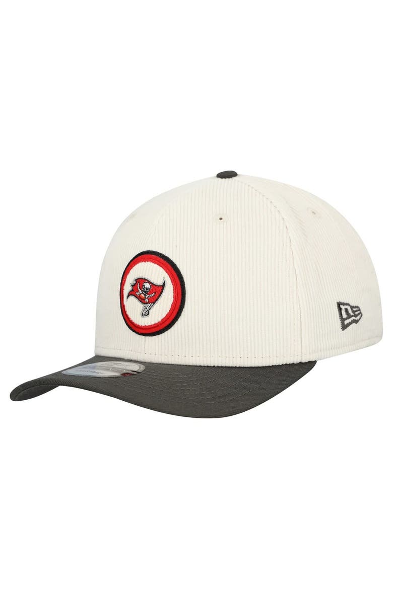 Men's New Era  Stone Tampa Bay Buccaneers  Loyal Corduroy 9SEVENTY Adjustable Hat, Alternate, color, Stone
