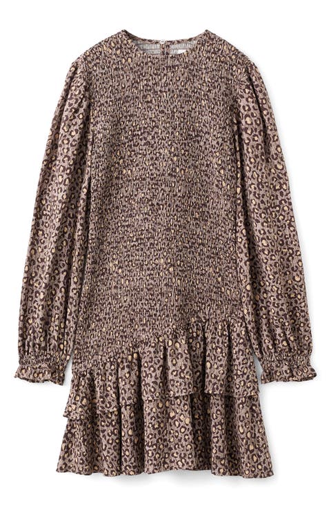 Smocked Long Sleeve Dress