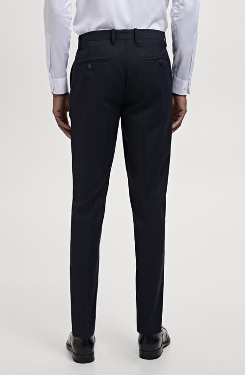 Mango Milan Slim Fit Suit Pants In Blue