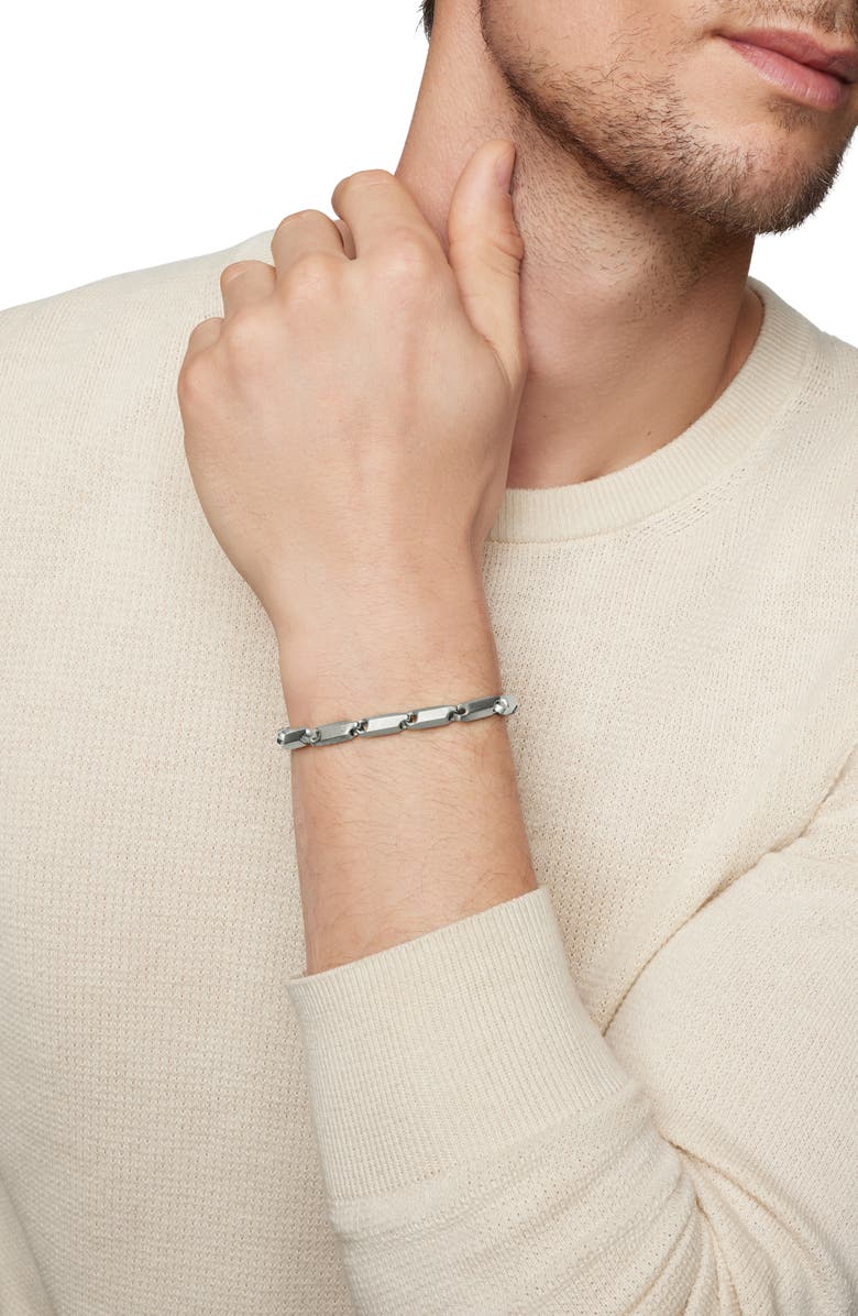 David Yurman Faceted Link Bracelet, 3mm, Alternate, color, Sterling Silver