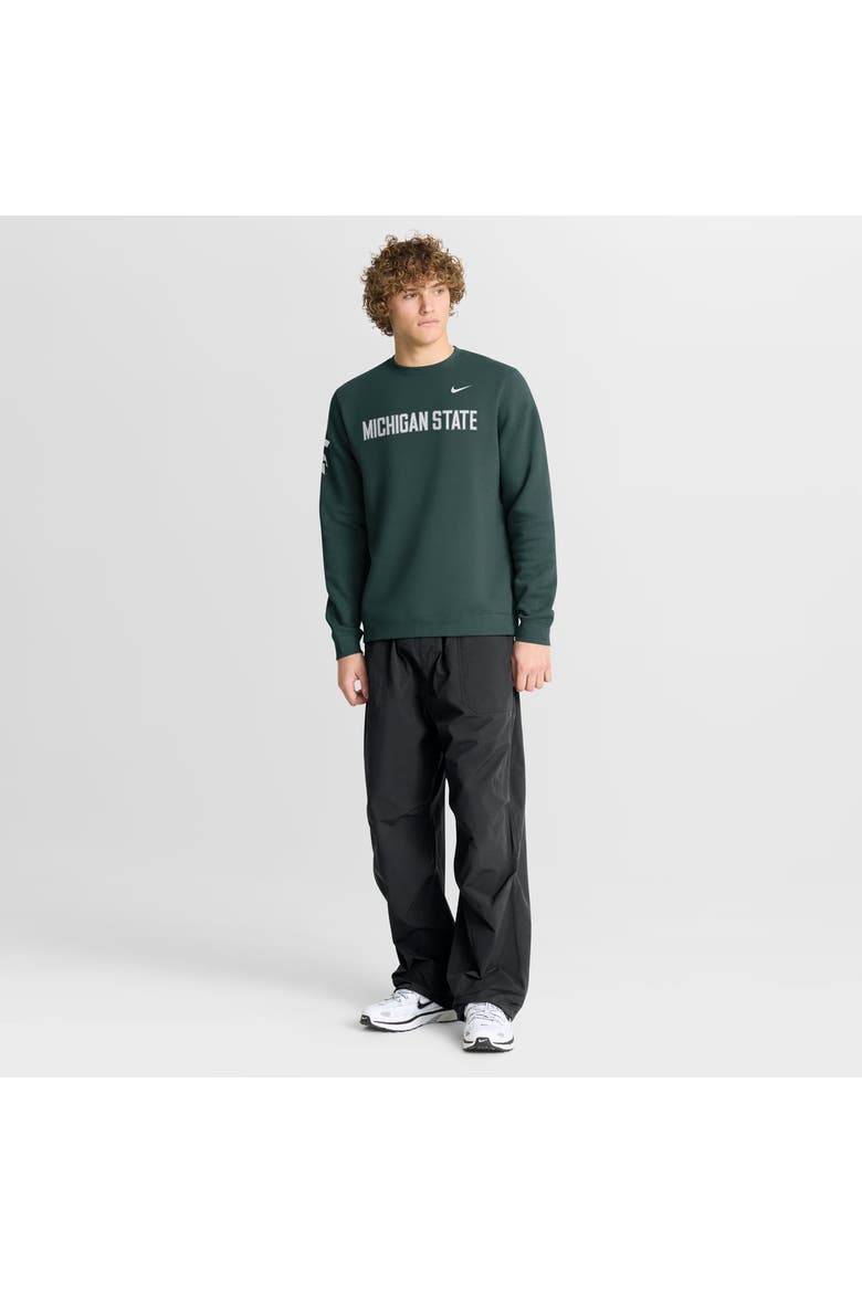 Men's Nike Green Michigan State Spartans 2026 Sideline Club Sweatshirt, Alternate, color, Green