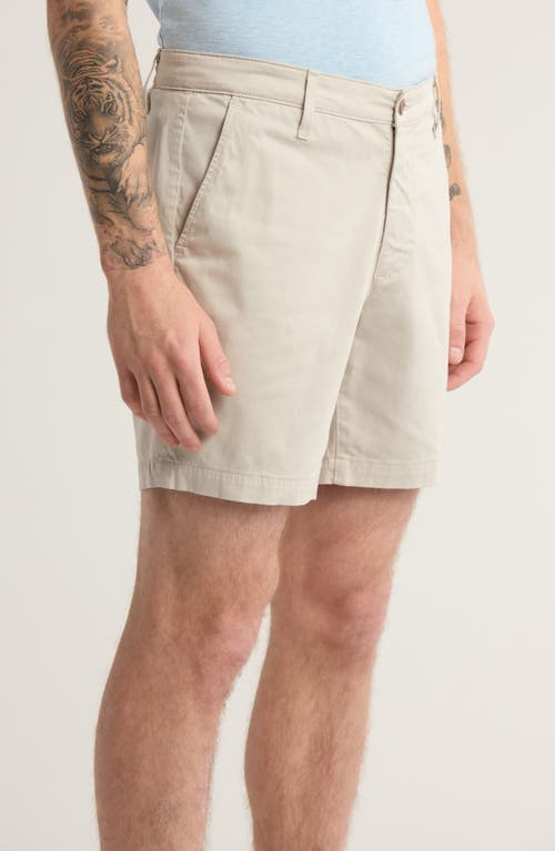 Ag Wanderer Poplin Chino Shorts In White Sesame