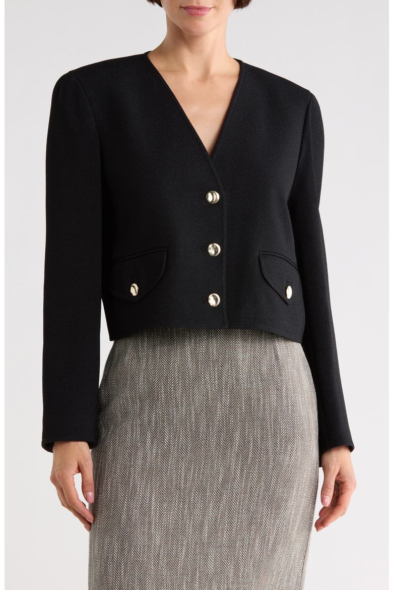Edie Crop Blazer, Main, color, BLACK
