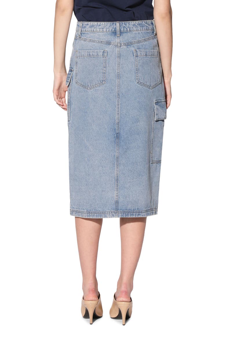 Tally Denim Skirt, Alternate, color, LIGHT WASH DENIM