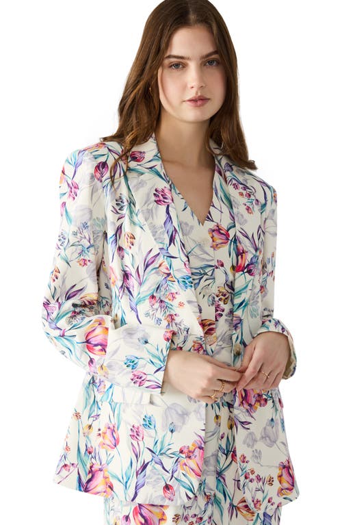Steve Madden Destiny Floral Cotton Blazer In Multi
