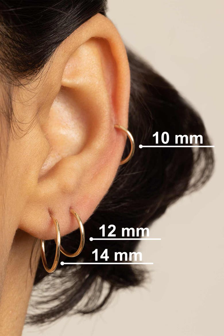 14K White Gold Easy Day Petite Endless Hoops, Alternate, color, White Gold