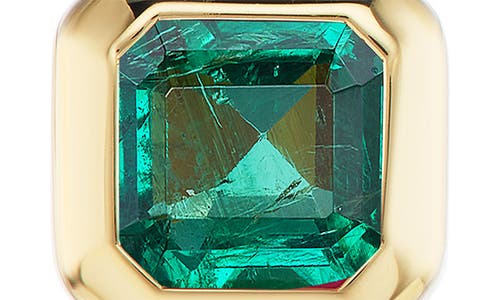 Uniform Object Tusk Asscher Cut Stone Huggie Hoop Earrings In Burgundy