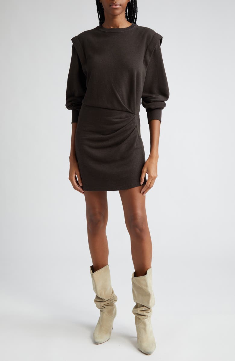 Isabel Marant Étoile Michaela Ruched Long Sleeve Sweater Dress, Main, color,