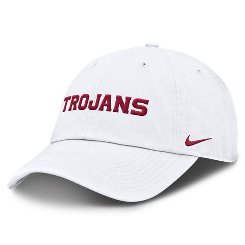 Men's Nike White USC Trojans Core Club Mascot Wordmark Adjustable Hat