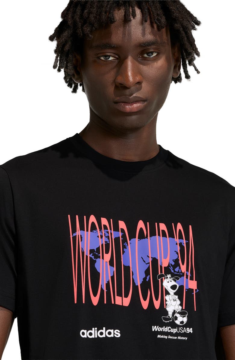 adidas FIFA World Cup 94 Striker Cotton Graphic T-Shirt, Alternate, color, Black