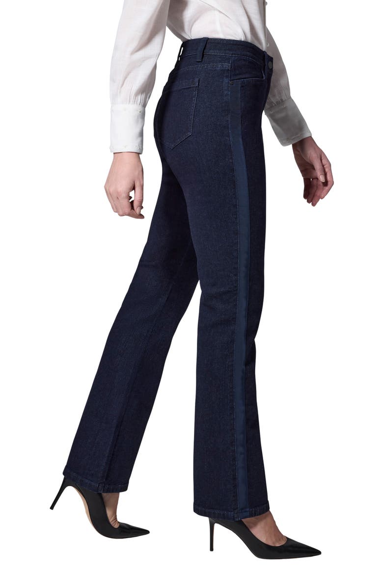 Breakaway Ribbon Trim Bootcut Jeans, Alternate, color, NIGHT