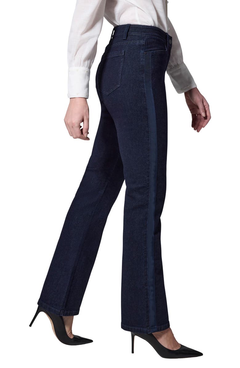 NIC+ZOE Breakaway Ribbon Trim Bootcut Jeans, Alternate, color, Night