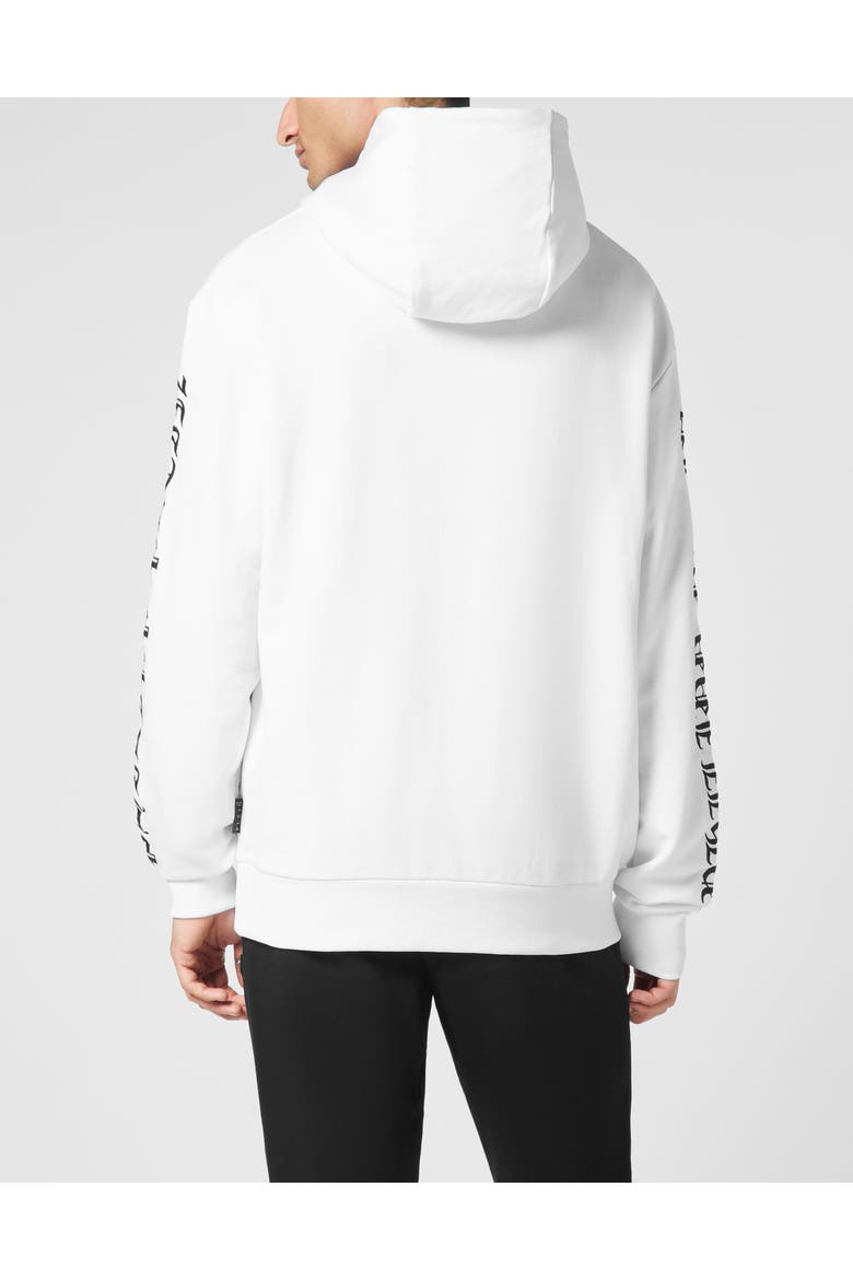 Hoodie Sweatshirt Ls Gothic Plein Men, Alternate, color, white