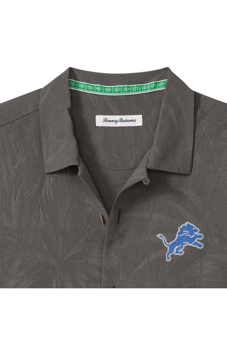 Tommy Bahama Men's Tommy Bahama  Gray Detroit Lions Endzone Paradise COOLMAX Button-Up Shirt, Alternate, color, Gray