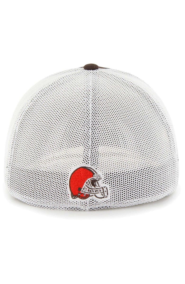 '47 Men's '47 Brown Cleveland Browns Leather Head Flex Hat, Alternate, color,