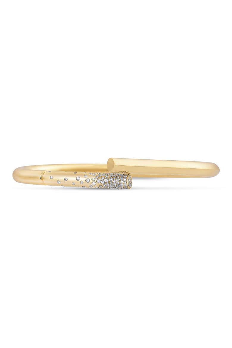 Oera Pavé Diamond Hinged Bracelet, Main, color, YELLOW GOLD