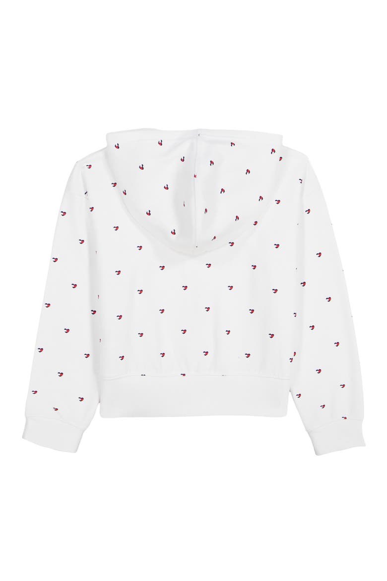 Kids' Heart Flag Full Zip Hoodie, Alternate, color, WHITE