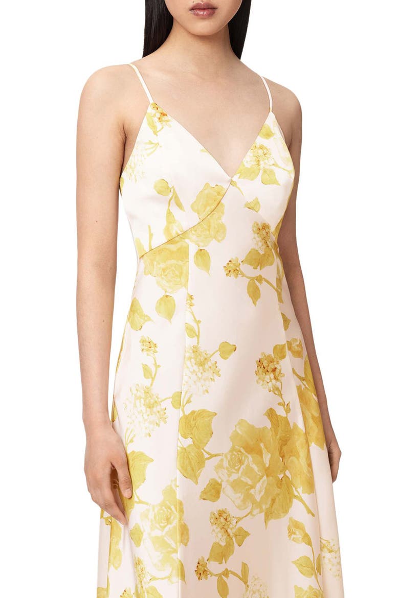 Irina Floral Maxi Slipdress, Alternate, color, FLEURZ YELLOW