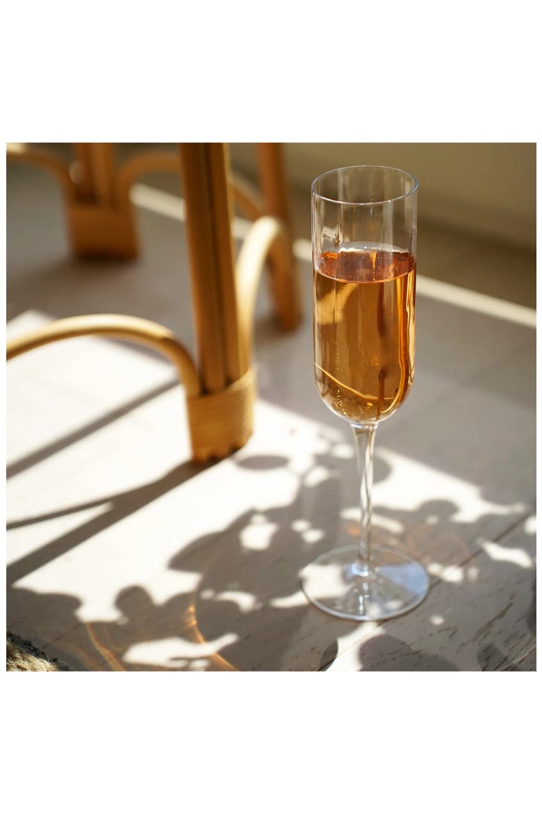 Jazz 7 oz. Champagne/Prosecco Flutes, Set of 4, Alternate, color, CLEAR