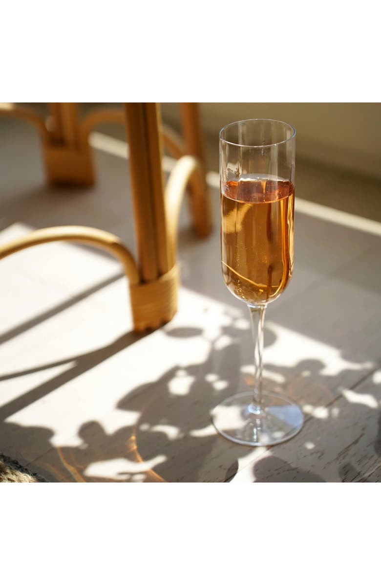 Luigi Bormioli Jazz Set of 4 Champagne Flutes, Alternate, color, Clear