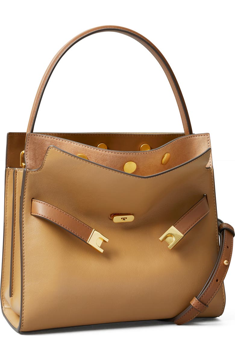Tory Burch Lee Radziwill Small Leather Double Bag, Alternate, color,