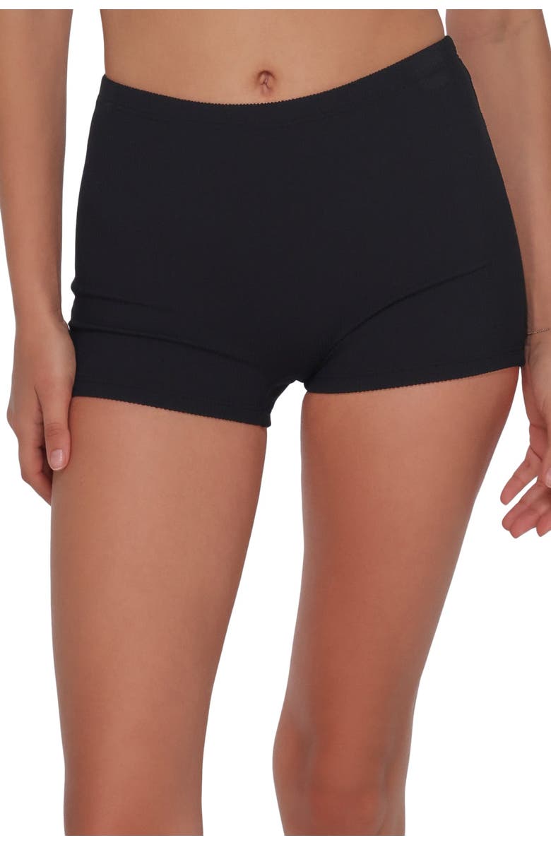 Pacifica by Sunsets Ayden Boyshort Bottoms, Alternate, color, Black Pacifica Rib