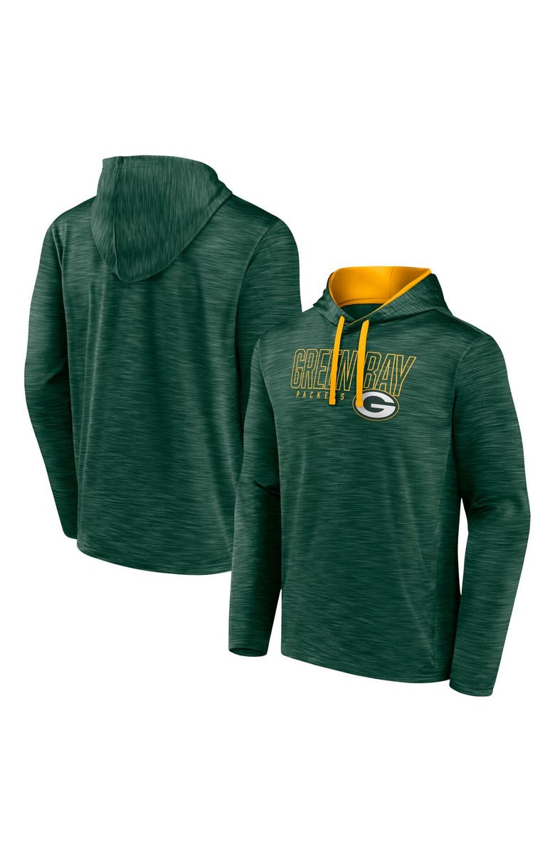 FANATICS Men's Fanatics Branded Heather Green Green Bay Packers Hook and Ladder Pullover Hoodie, Main, color, 