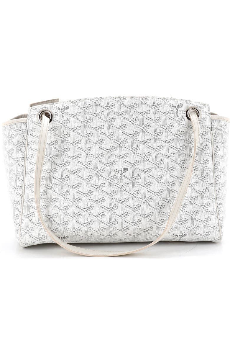 Pre-Owned Goyard Rouette Bag Coated Canvas PM, Main, color, White