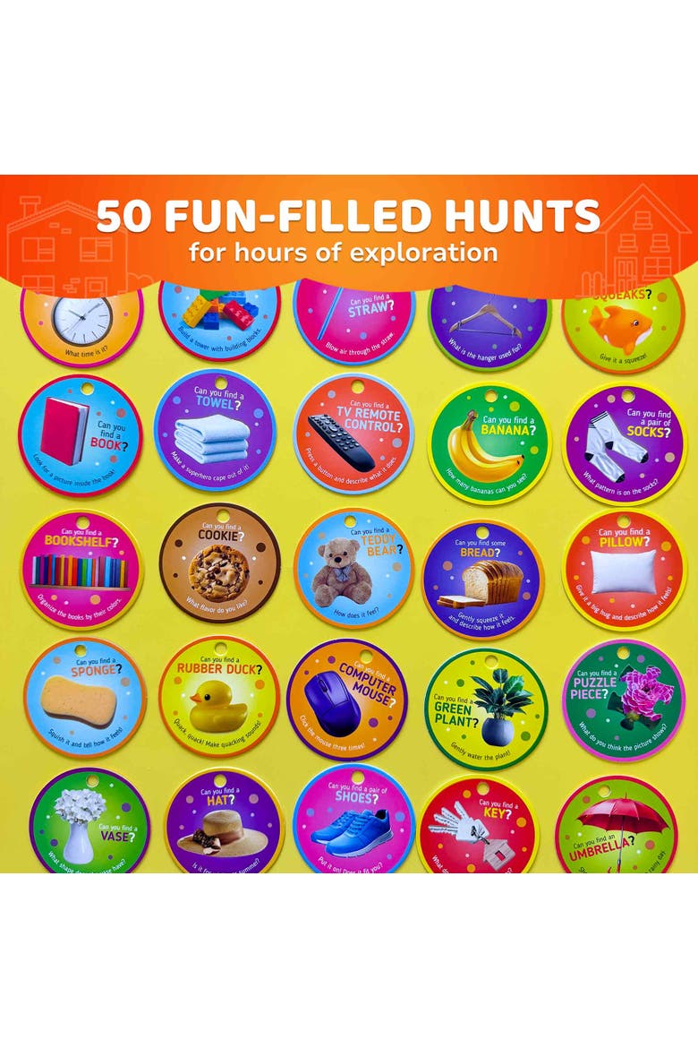 Activity Cards Scavenger Hunt Set for Toddlers, Alternate, color, Home