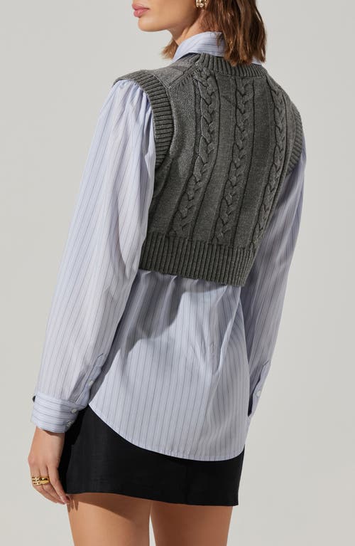 Astr The Label Flannery Mixed Media Layered Sweater In Multi