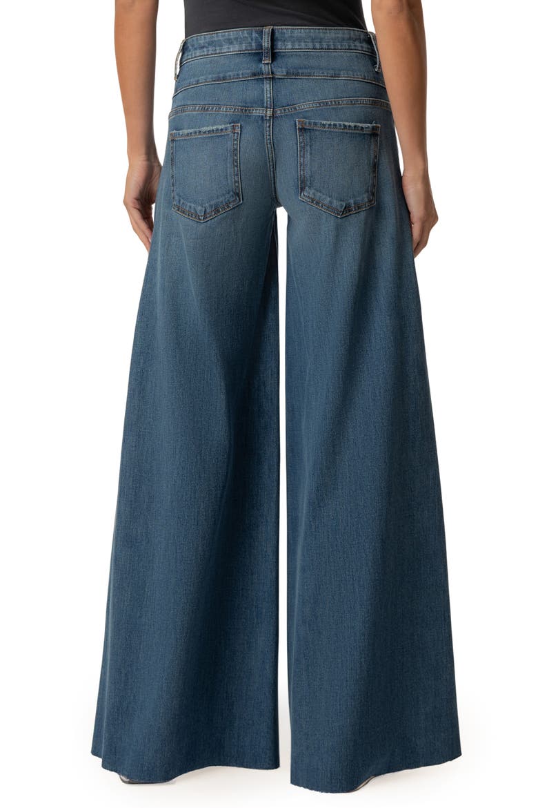 Blake Raw Hem High Waist Super Wide Leg Jeans, Alternate, color, BRIGHTLY