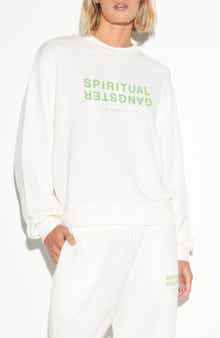 Spiritual Gangster Logo Cotton & Linen Graphic Sweatshirt