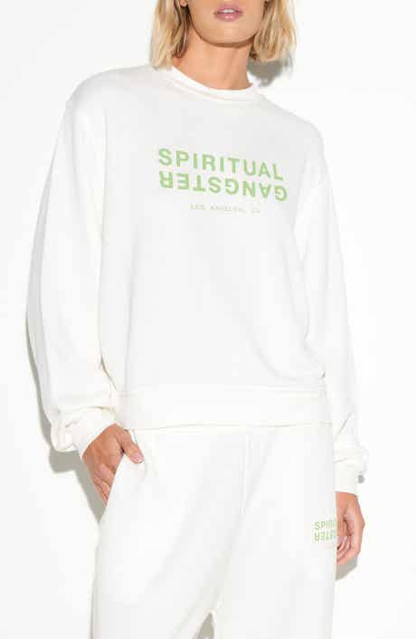 Spiritual Gangster Logo Cotton & Linen Graphic Sweatshirt