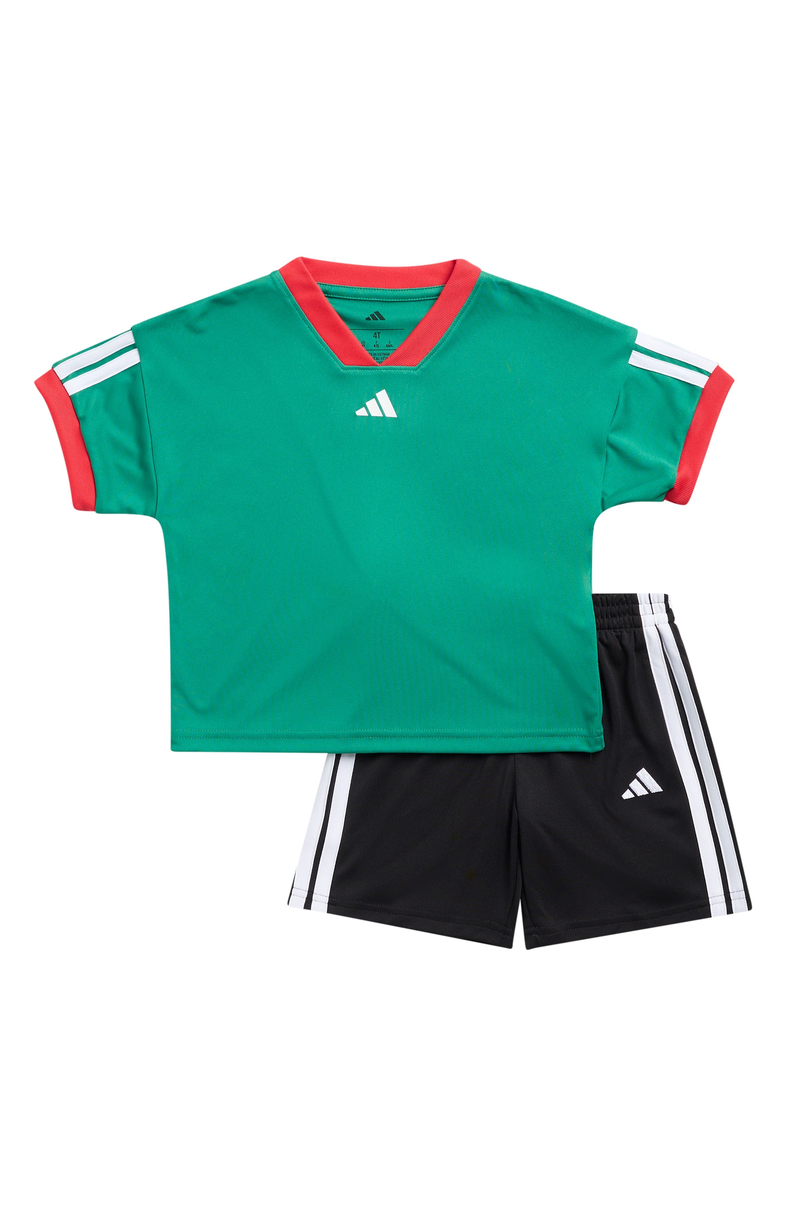 adidas Kids' Logo Graphic Jersey T-Shirt & Shorts Set