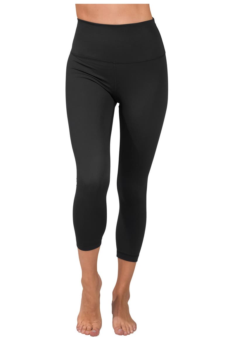 90 DEGREE BY REFLEX Wonderflex Elastic Free High Waist Capri Leggings, Main, color, 