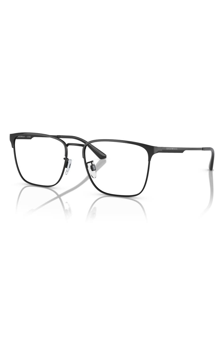 Emporio Armani 56mm Optical Glasses, Alternate, color, Matte Black / Demo Lens