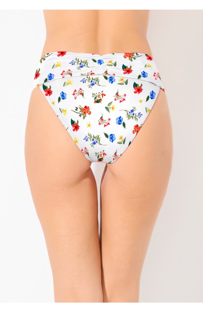 Swimsuits for All V-Cut Swim Brief, Alternate, color, White Ditsy Floral