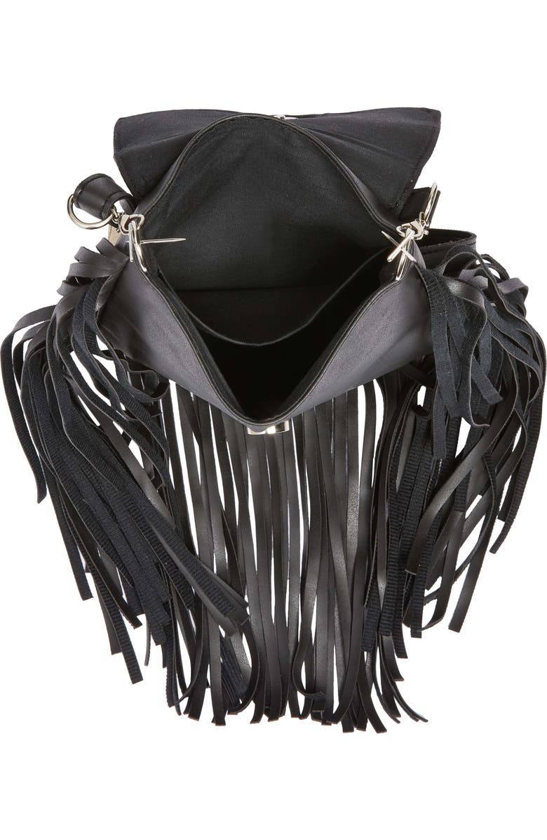 Area Stars Fringe Faux Leather Crossbody Bag, Alternate, color,