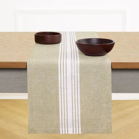 Linen Table Runner for Dining Table, Holiday and Everyday Table Decor - Farmhouse