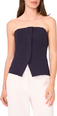 Halogen® Strapless Ponte Tailored Weskit Top
