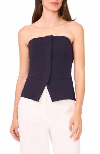 Halogen® Strapless Ponte Tailored Weskit Top