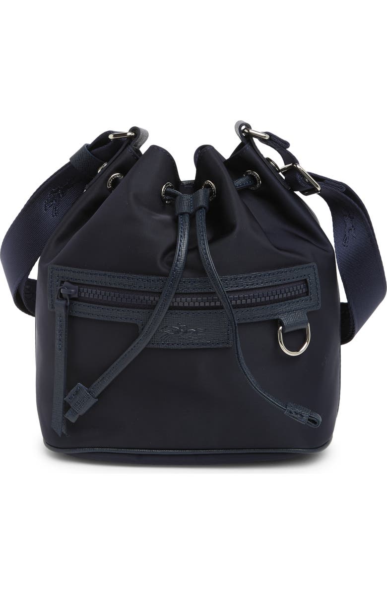 Longchamp Small Le Pliage Neoprene Bucket Bag, Main, color, Navy